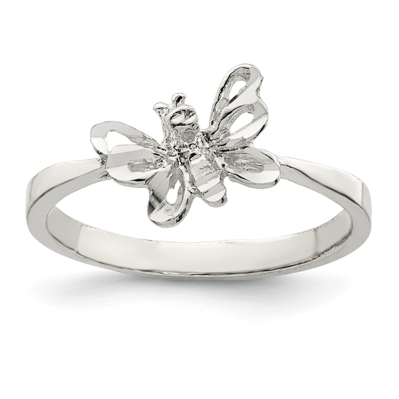 Sterling Silver Butterfly Ring - Picture 2 of 4